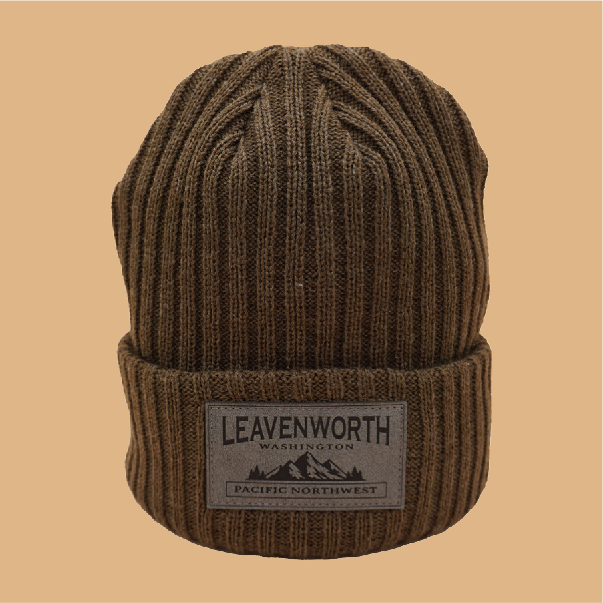 Leavenworth Mountain Range Patch Beanie