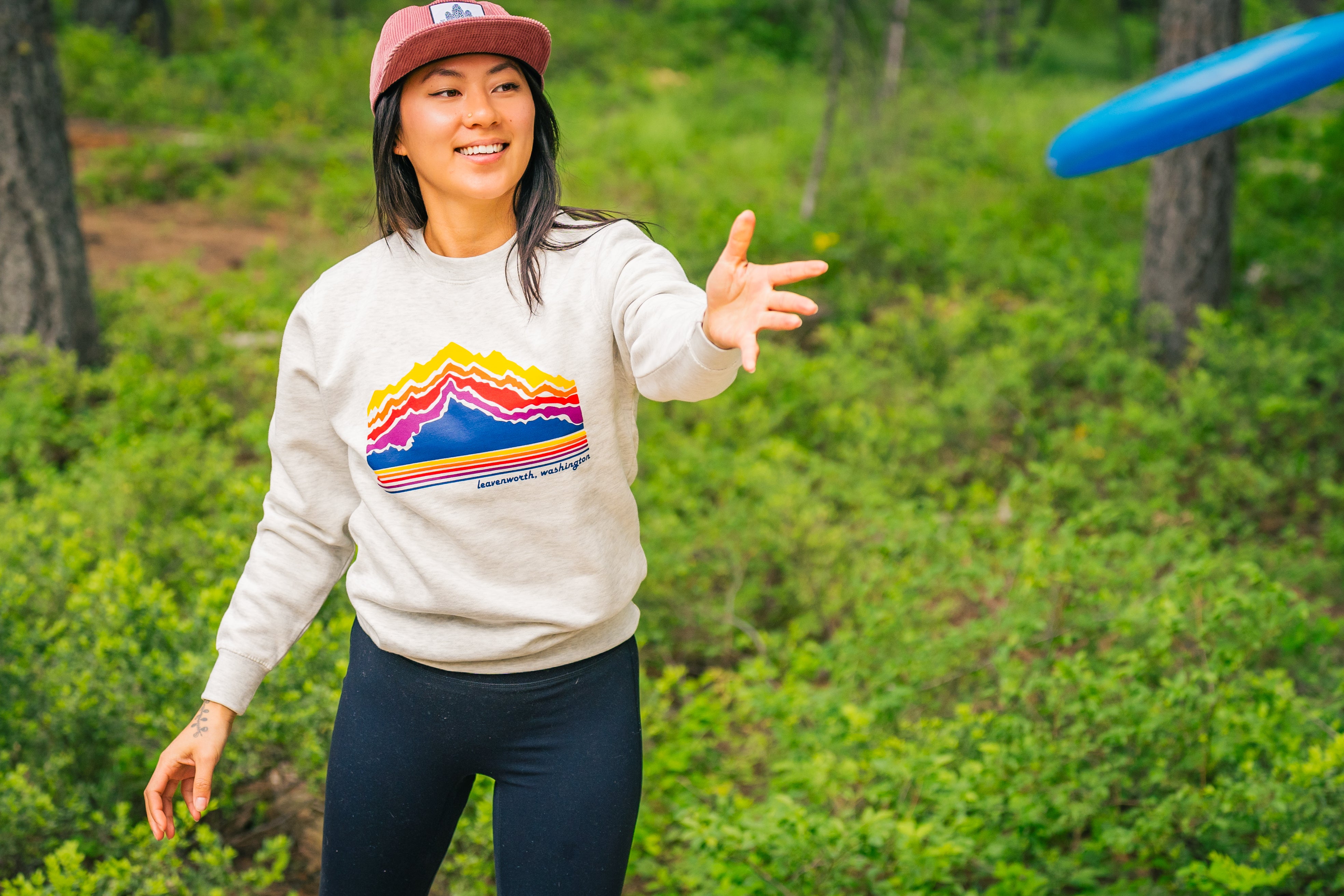 Retro Rainbow Crewneck Sweatshirt