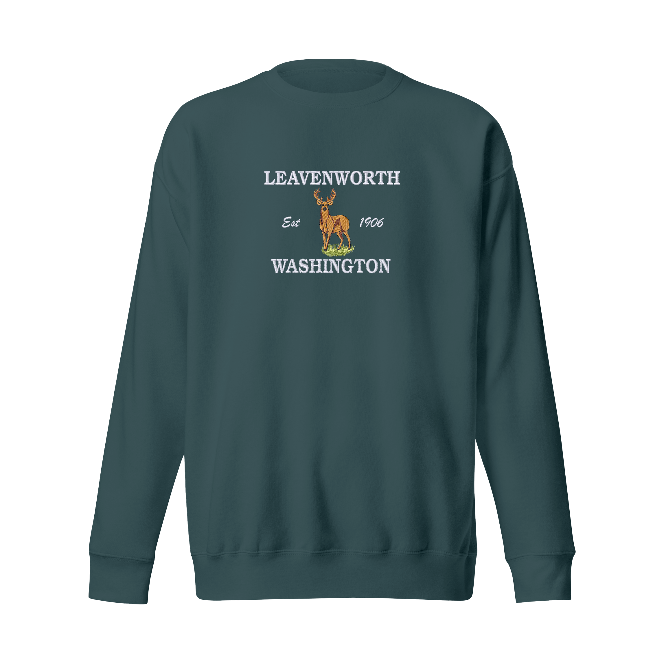 Leavenworth Retro Deer Crewneck Sweatshirt