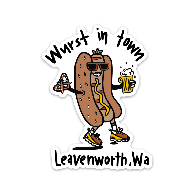 Wurst In Town Sticker