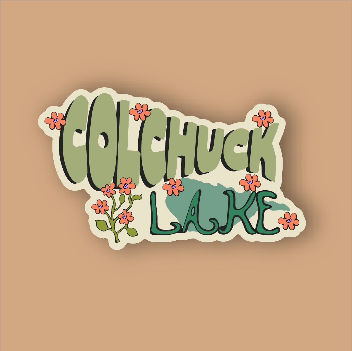 Colchuck Lake Flower Child Sticker