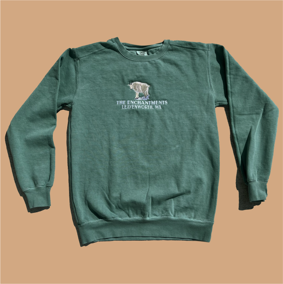 The Enchantments Goat Light Green Crewneck
