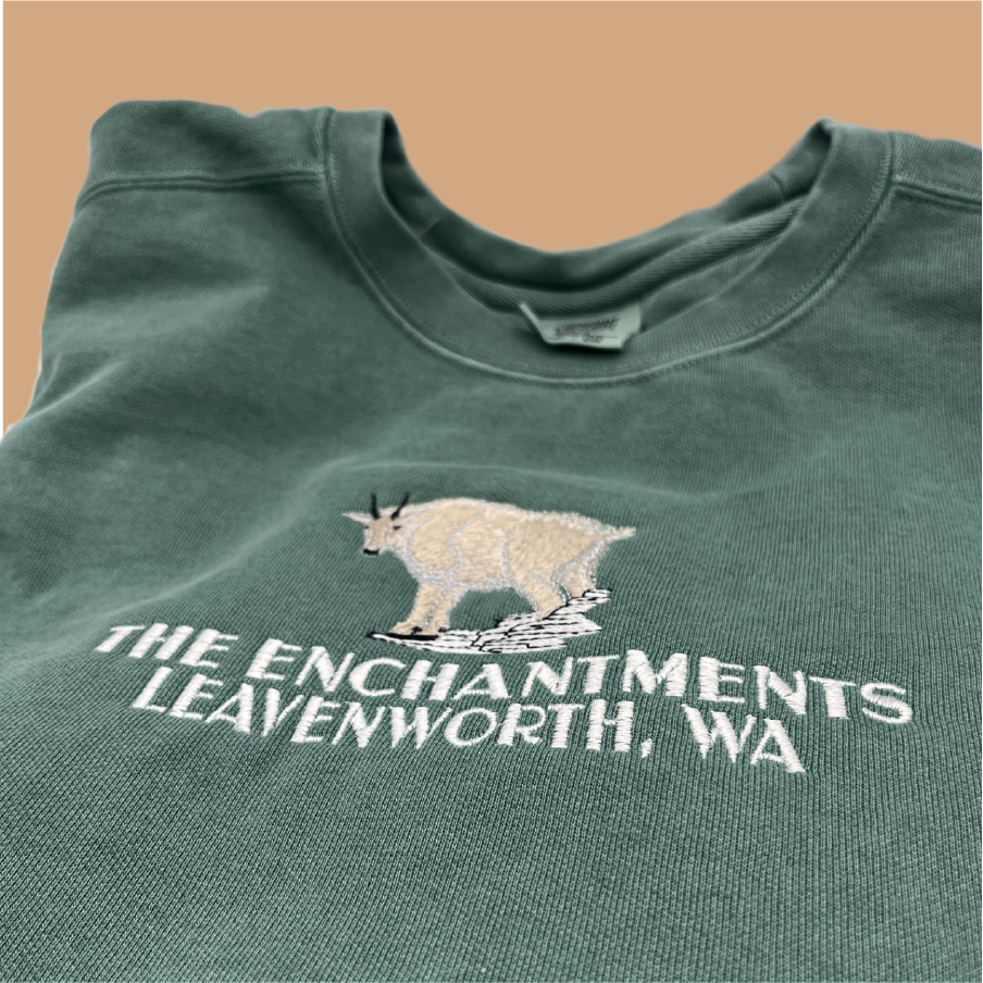 The Enchantments Goat Light Green Crewneck