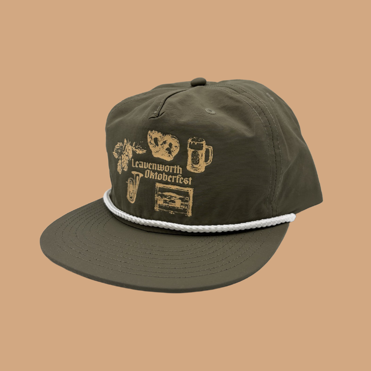 Leavenworth Oktoberfest Green/Gold Surf Hat