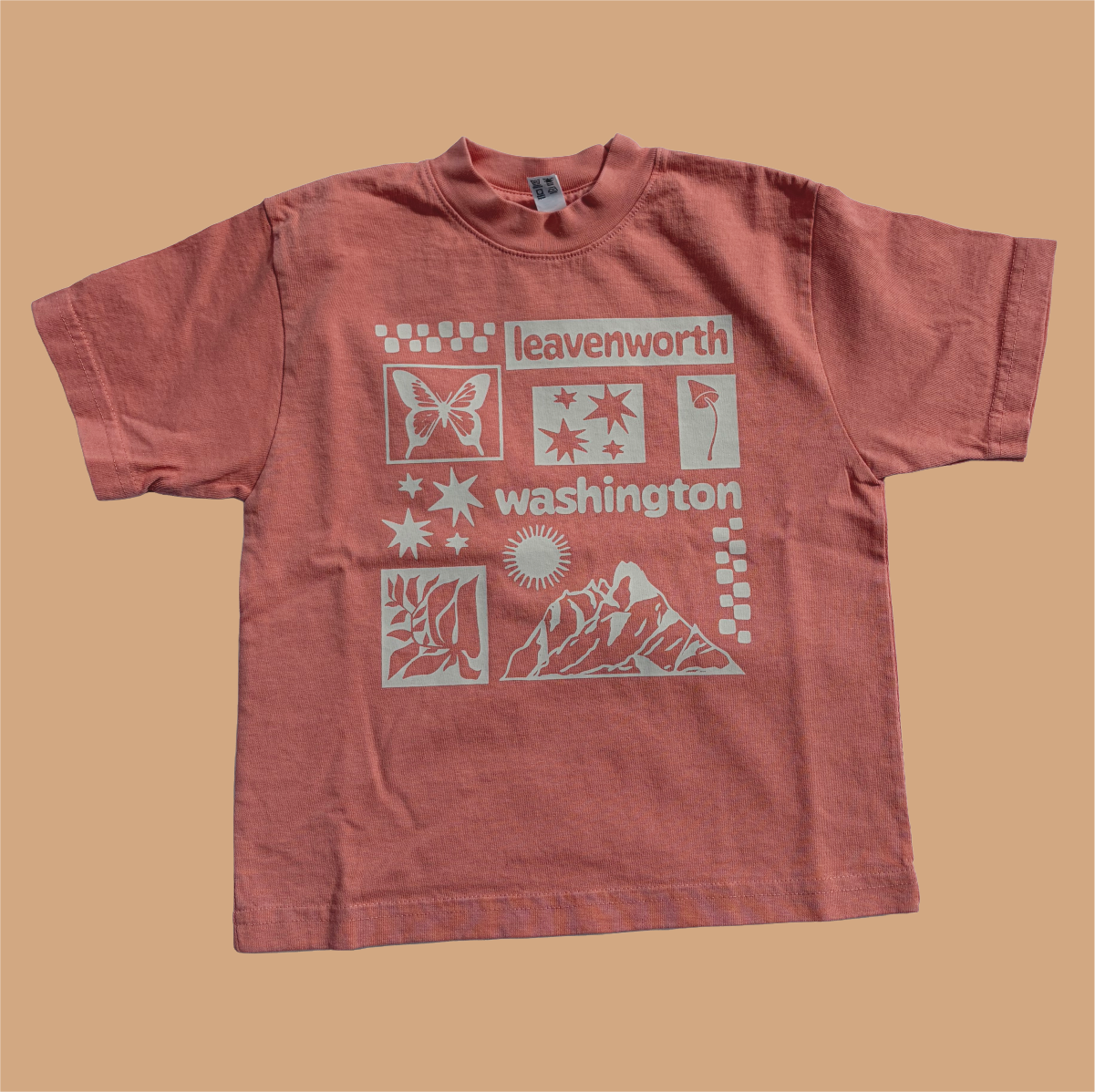 Leavenworth Icons Youth Coral Tee