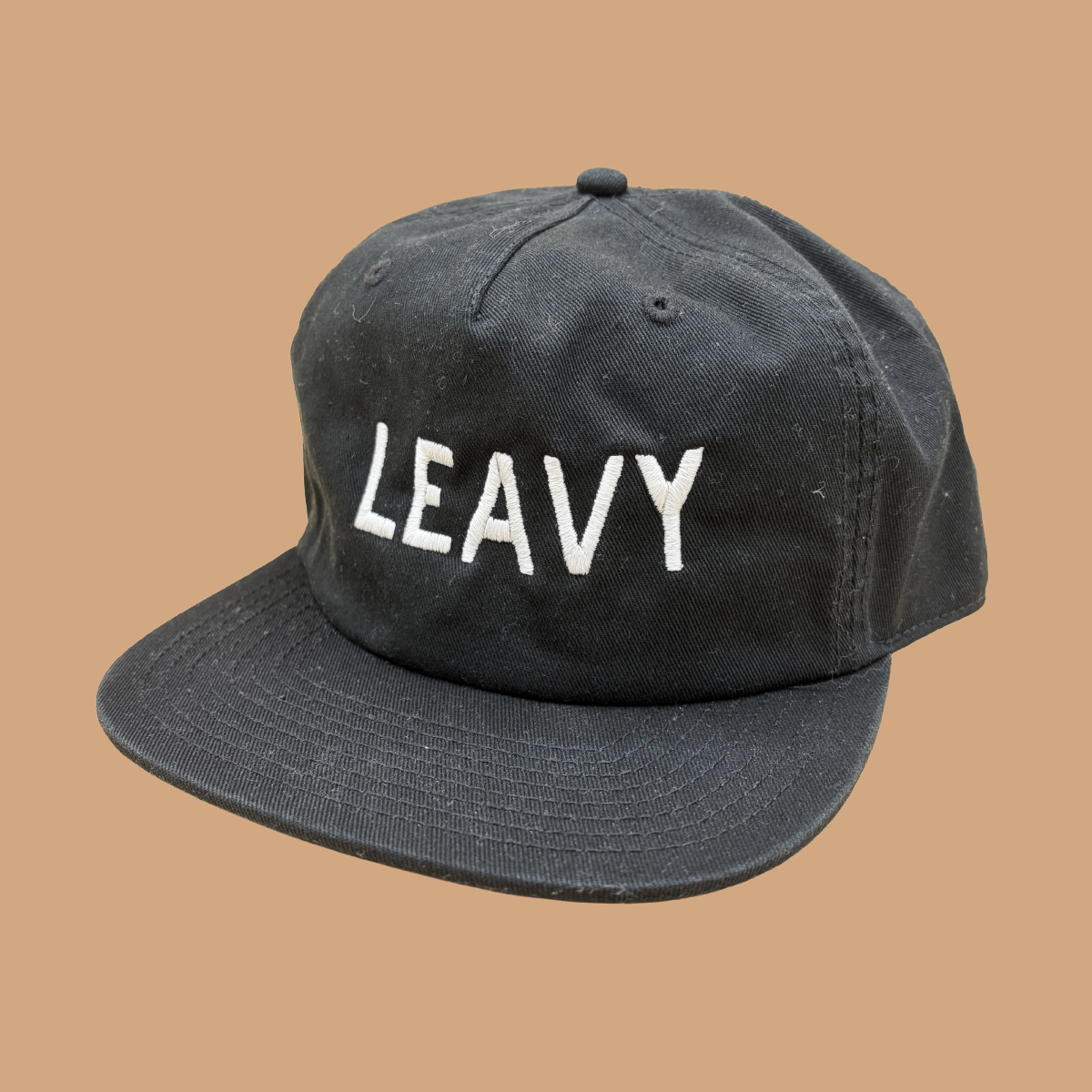 Leavy Black 5 Panel Hat