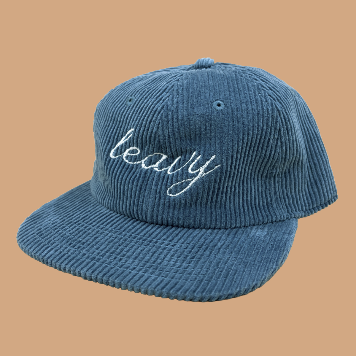 Leavy Script Blue Corduroy Hat