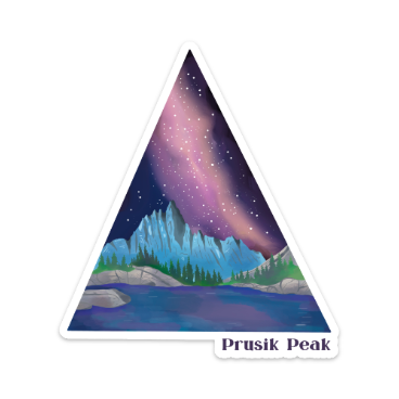 Prusik Peak Purple Glow Sticker