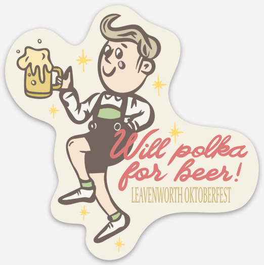 Will Polka for Beer Sticker