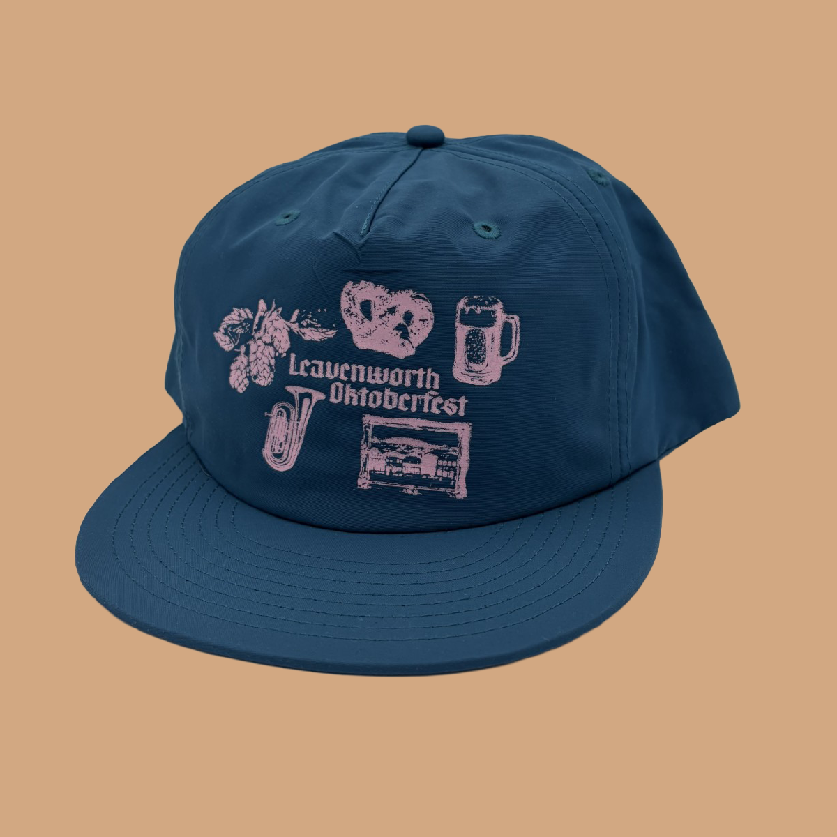 Leavenworth Oktoberfest Teal/Pink Surf Hat
