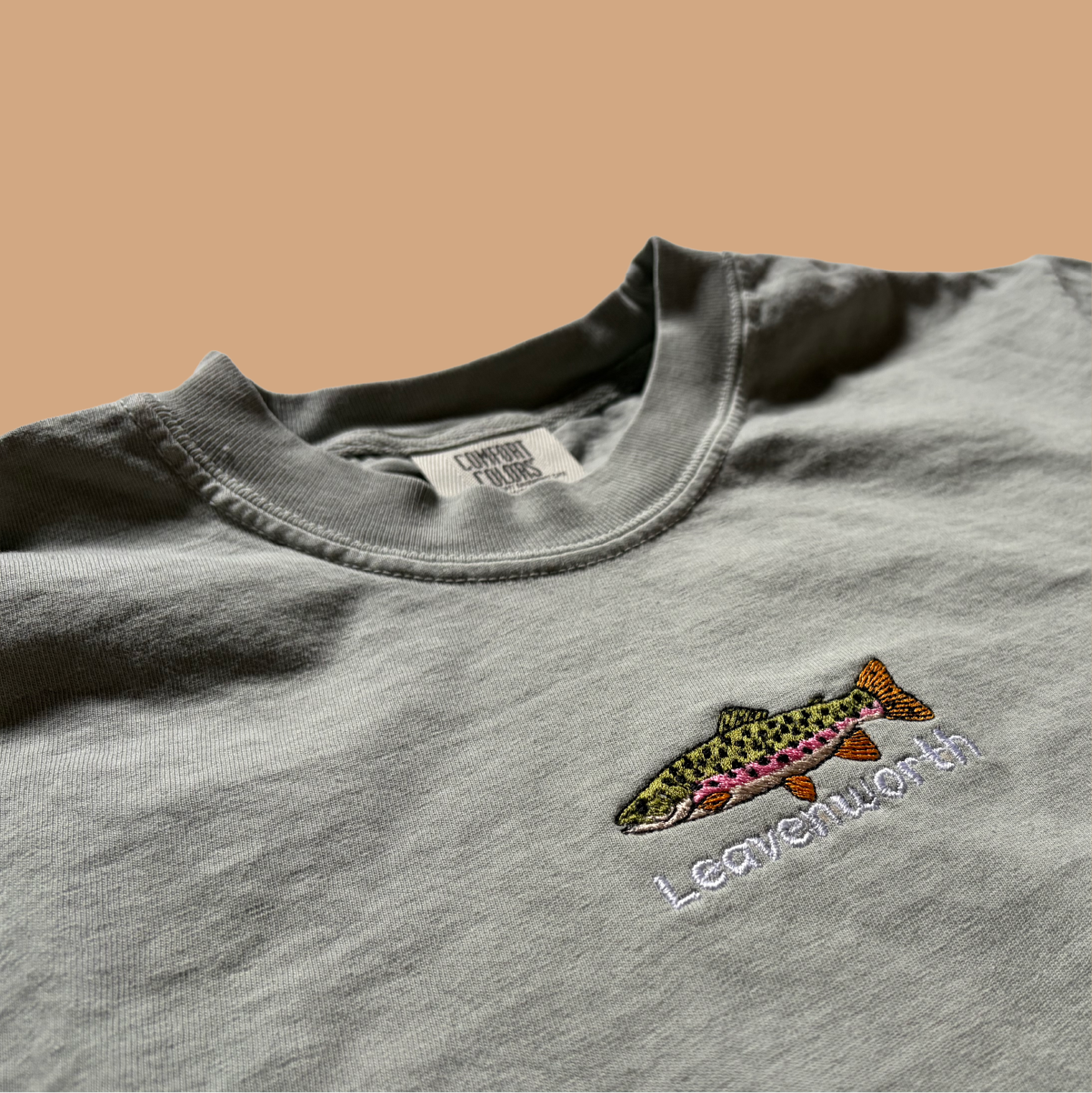 Leavenworth Trout Embroidered Tee