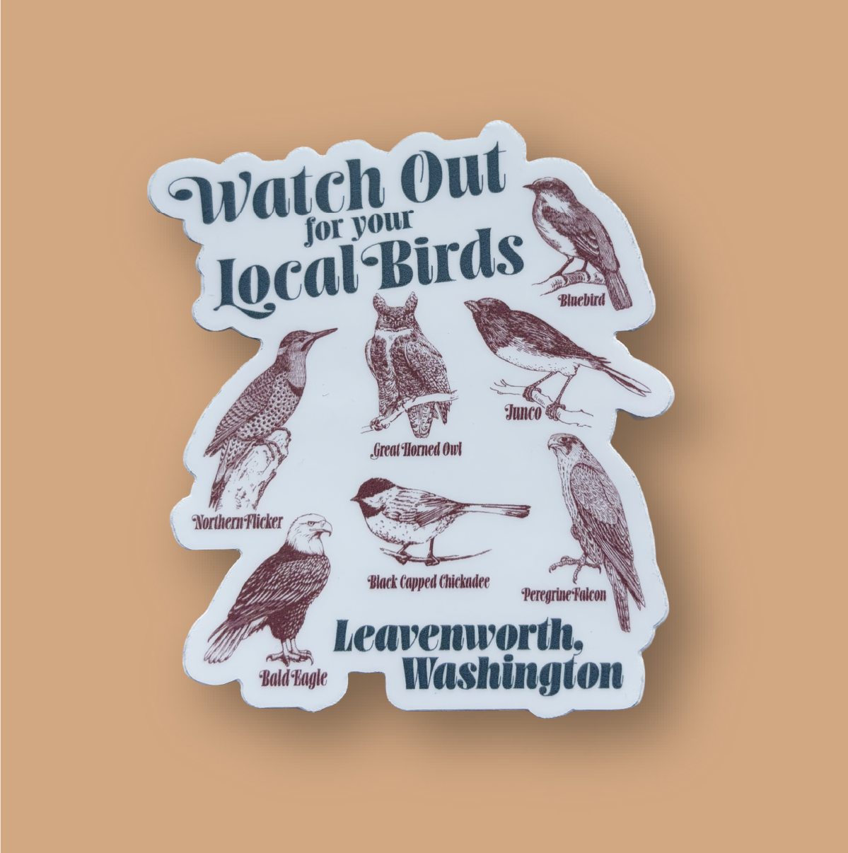 Watch Out For Your Local Birds Sticker